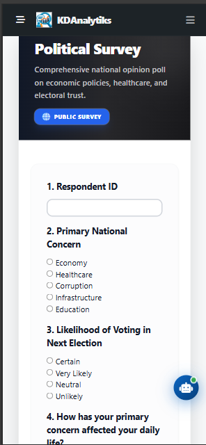 KDAnalytiks Mobile Survey Form