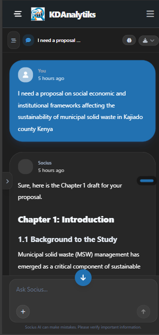 Socius AI Live Chat Thread